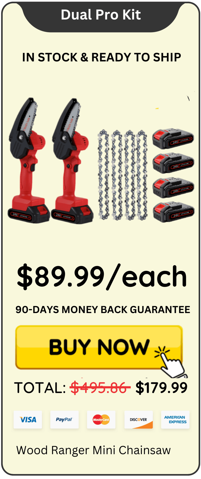Wood Ranger Mini Chainsaw offer price 