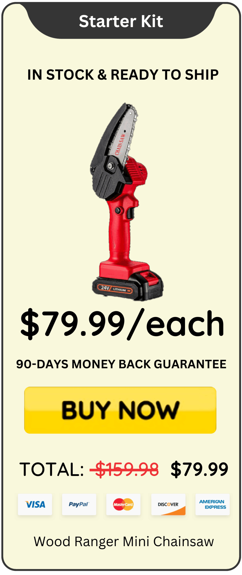 Wood Ranger Mini Chainsaw offer price 